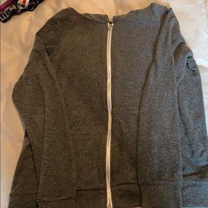 Grey zip up hoodie